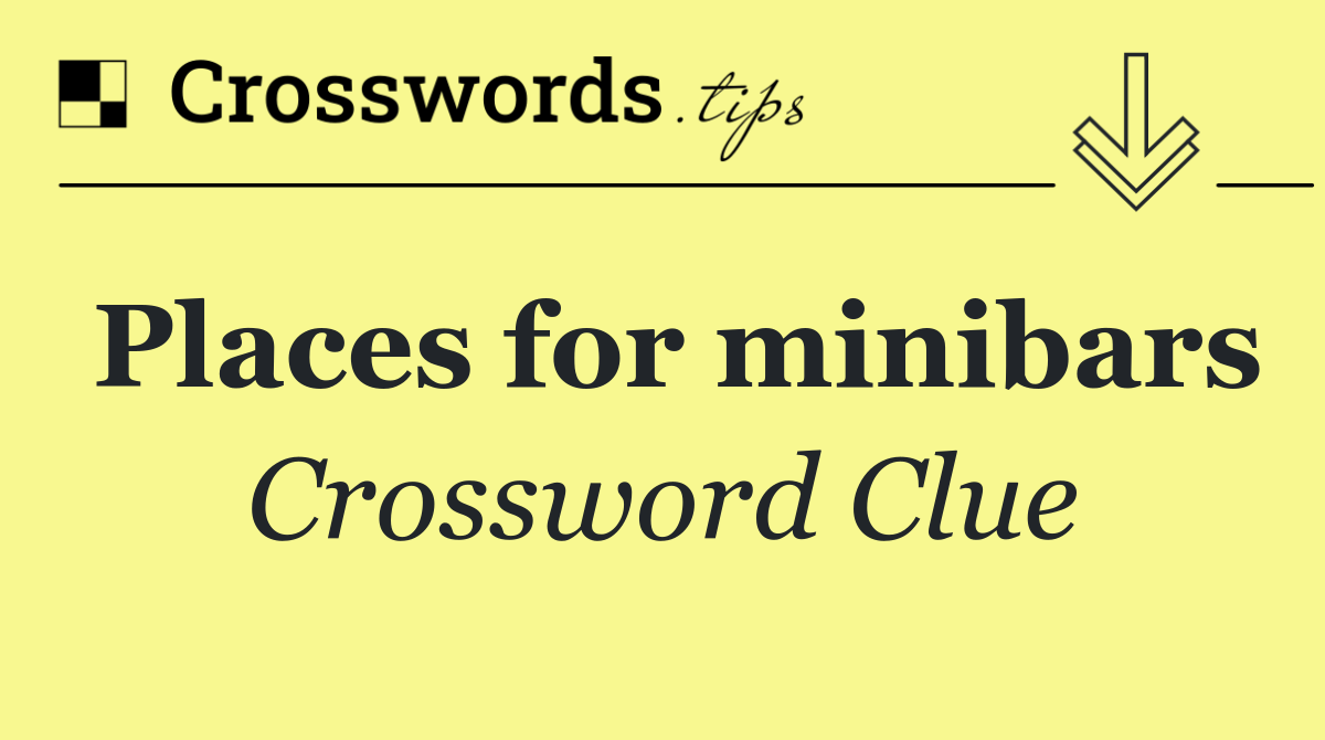 Places for minibars
