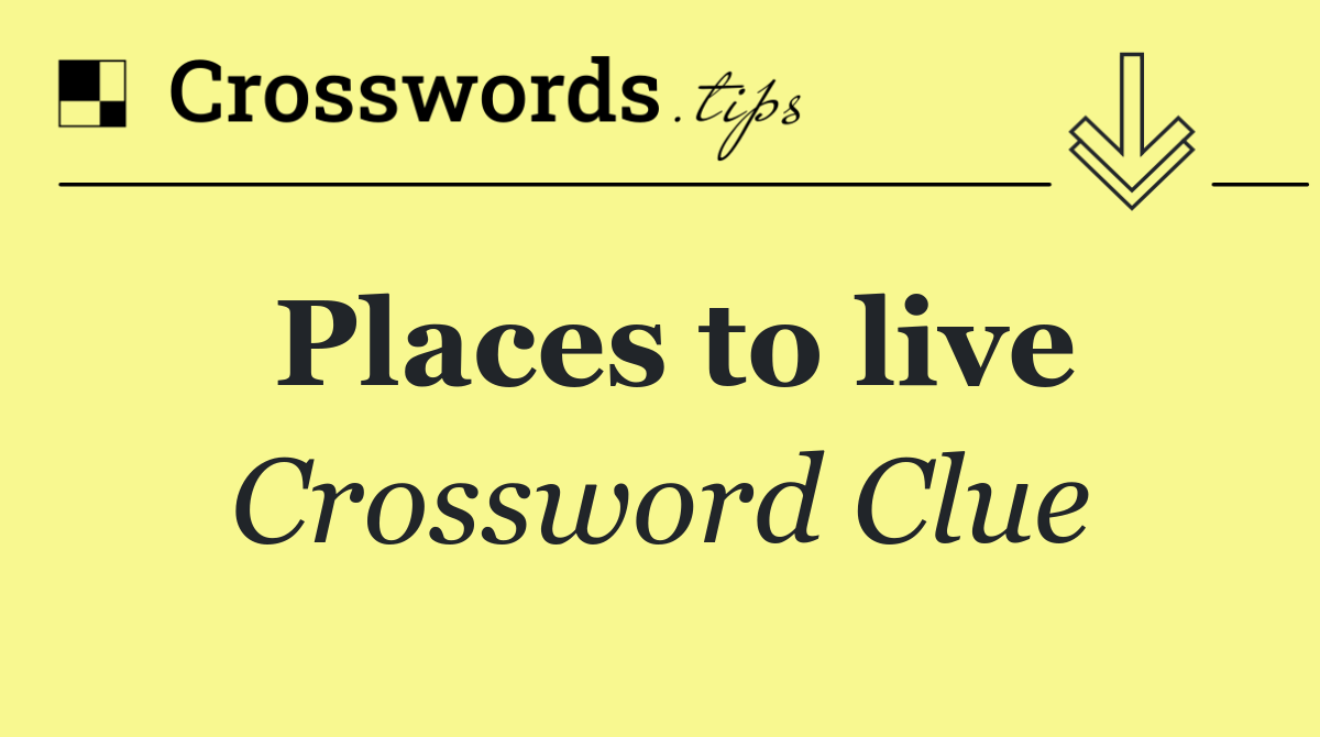 Places to live