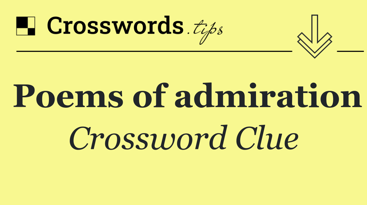 Poems of admiration