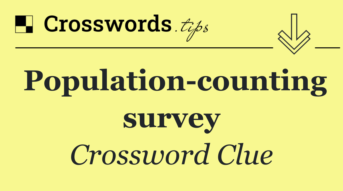 Population counting survey