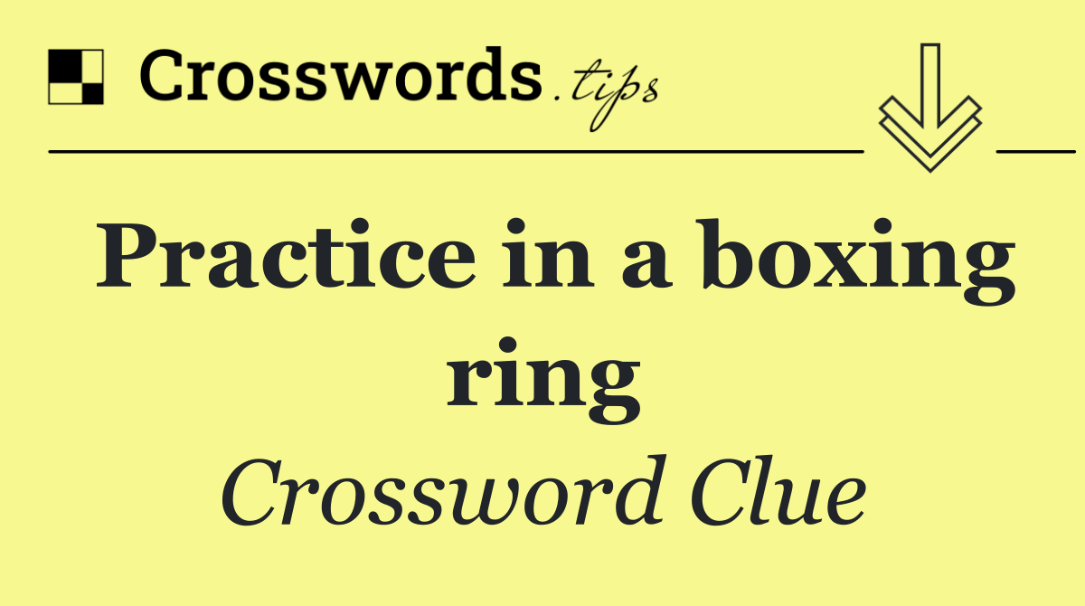 Practice in a boxing ring