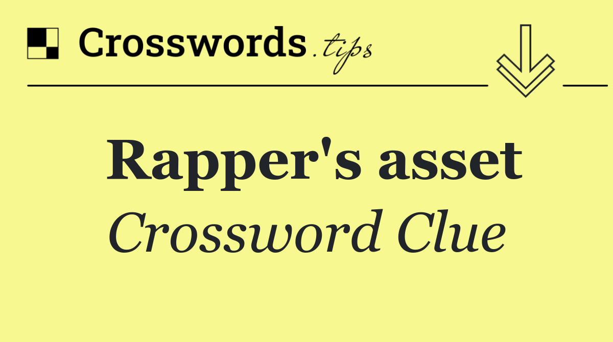 Rapper's asset