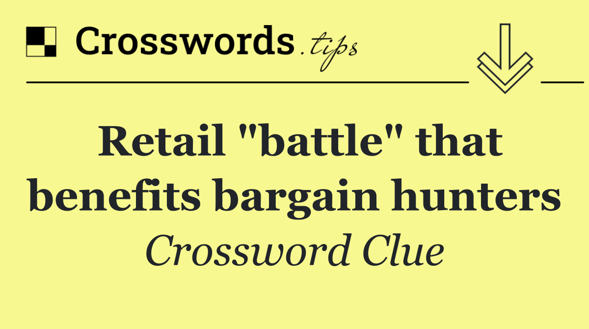 Retail "battle" that benefits bargain hunters