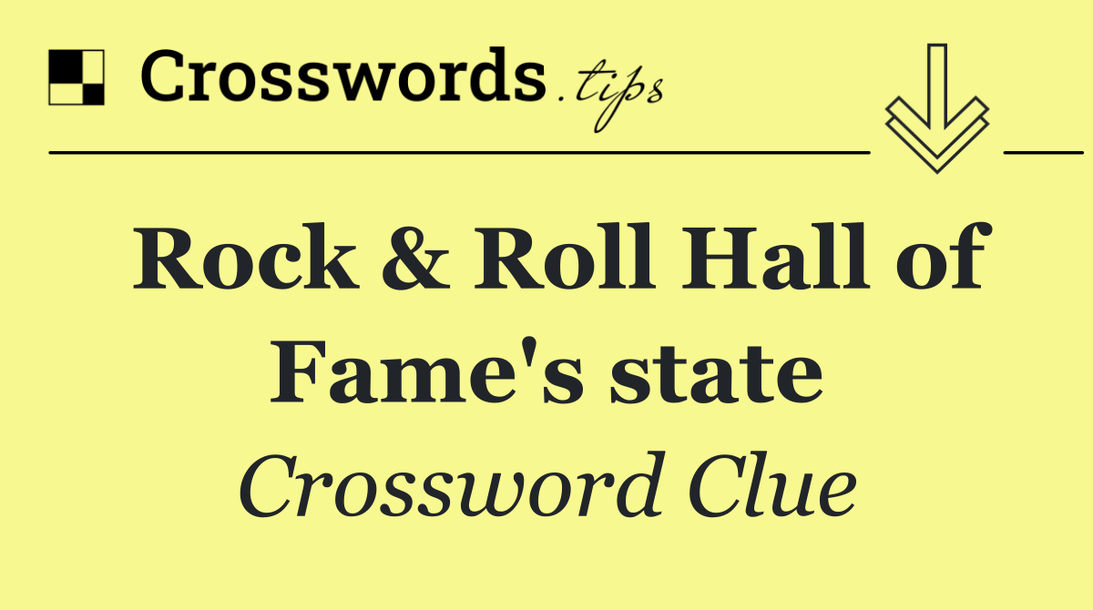 Rock & Roll Hall of Fame's state