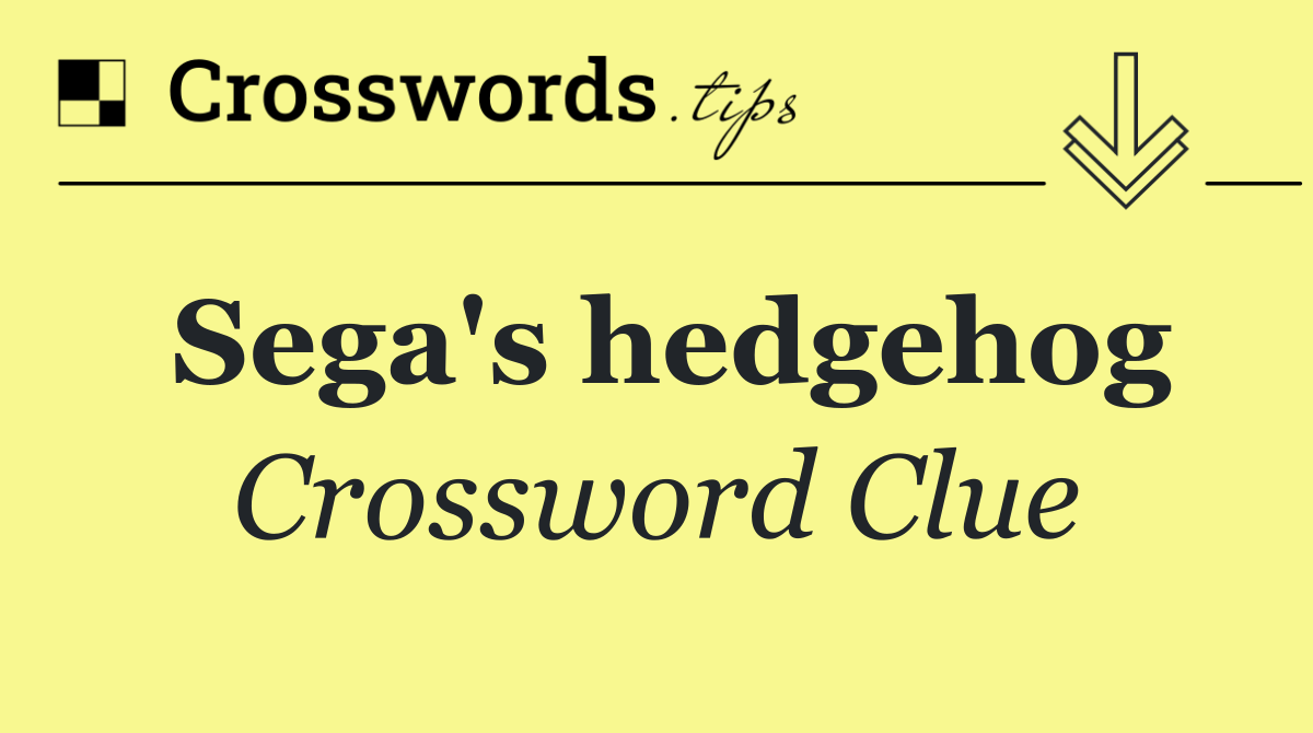 Sega's hedgehog