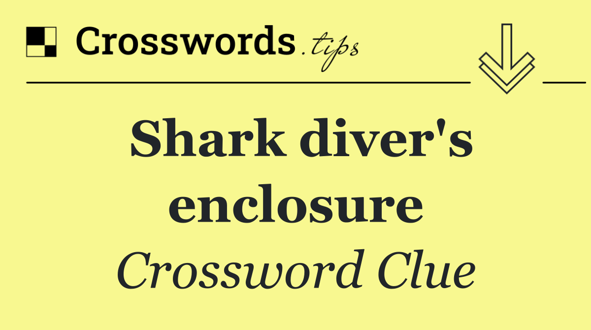 Shark diver's enclosure