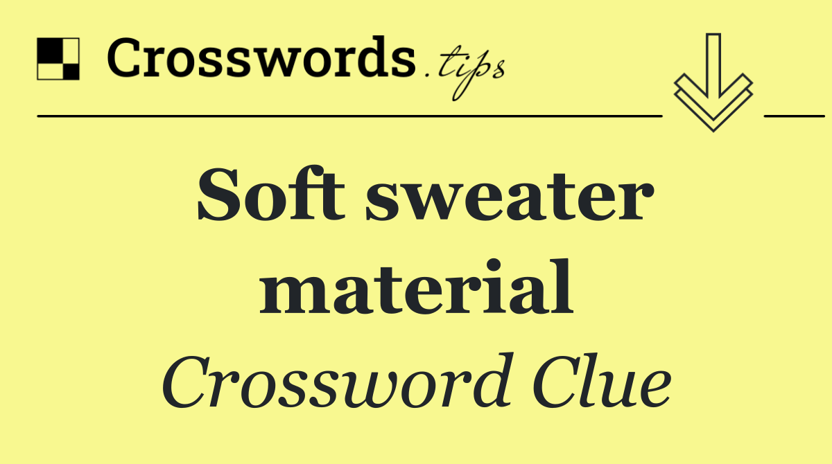 Soft sweater material