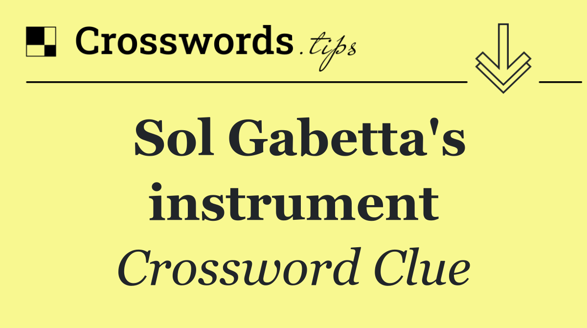 Sol Gabetta's instrument