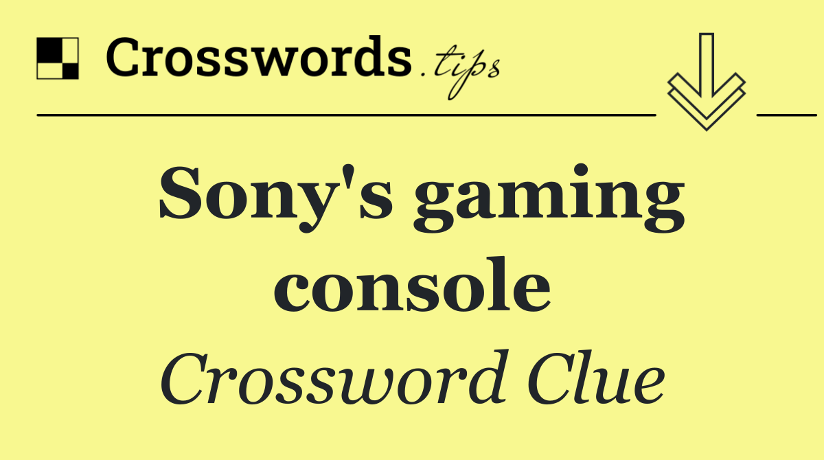Sony's gaming console