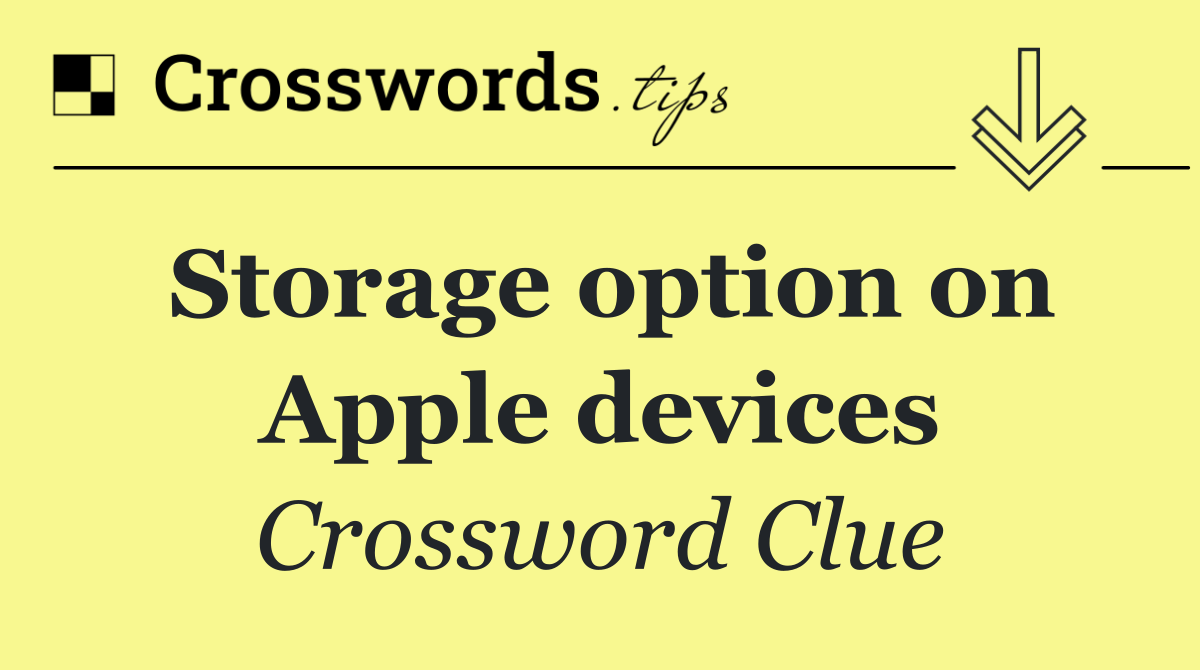 Storage option on Apple devices