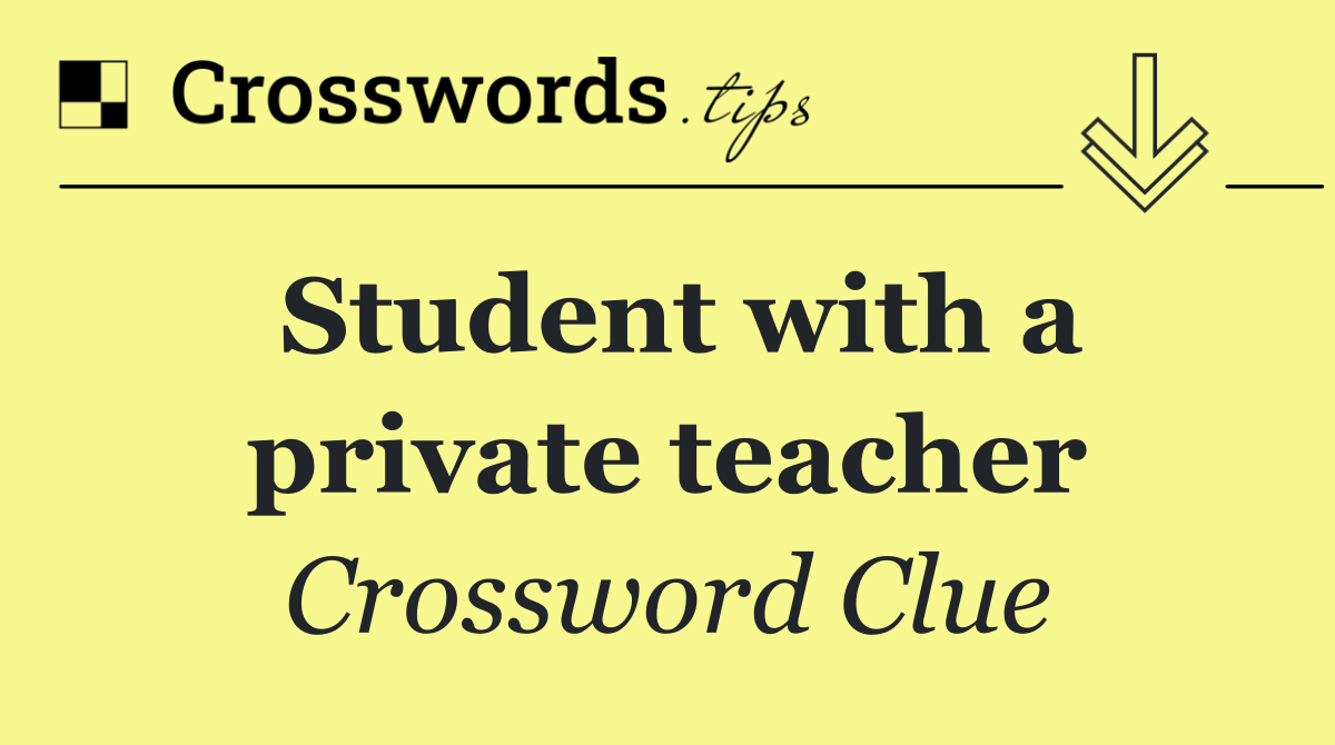Student with a private teacher