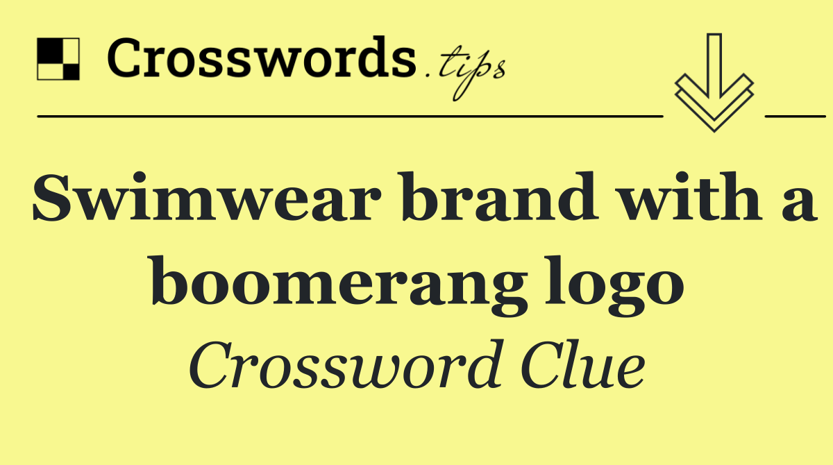 Swimwear brand with a boomerang logo