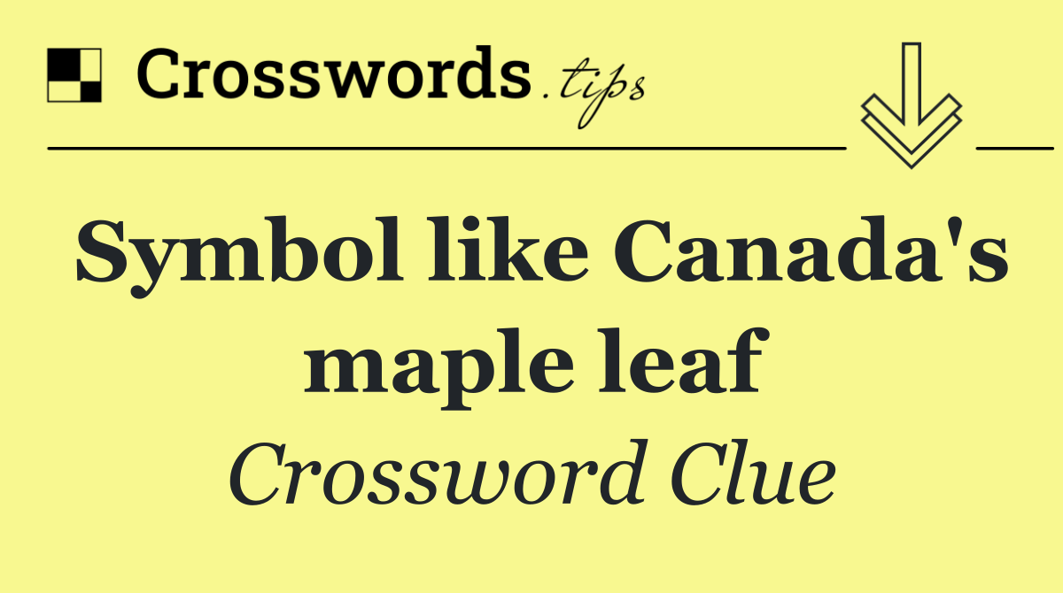 Symbol like Canada's maple leaf