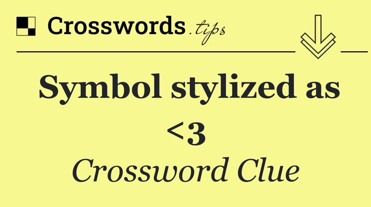 Symbol stylized as <3