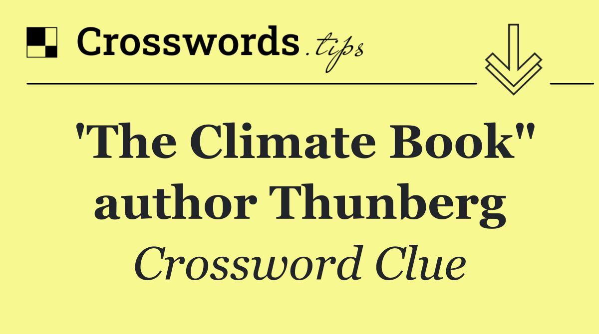 'The Climate Book" author Thunberg