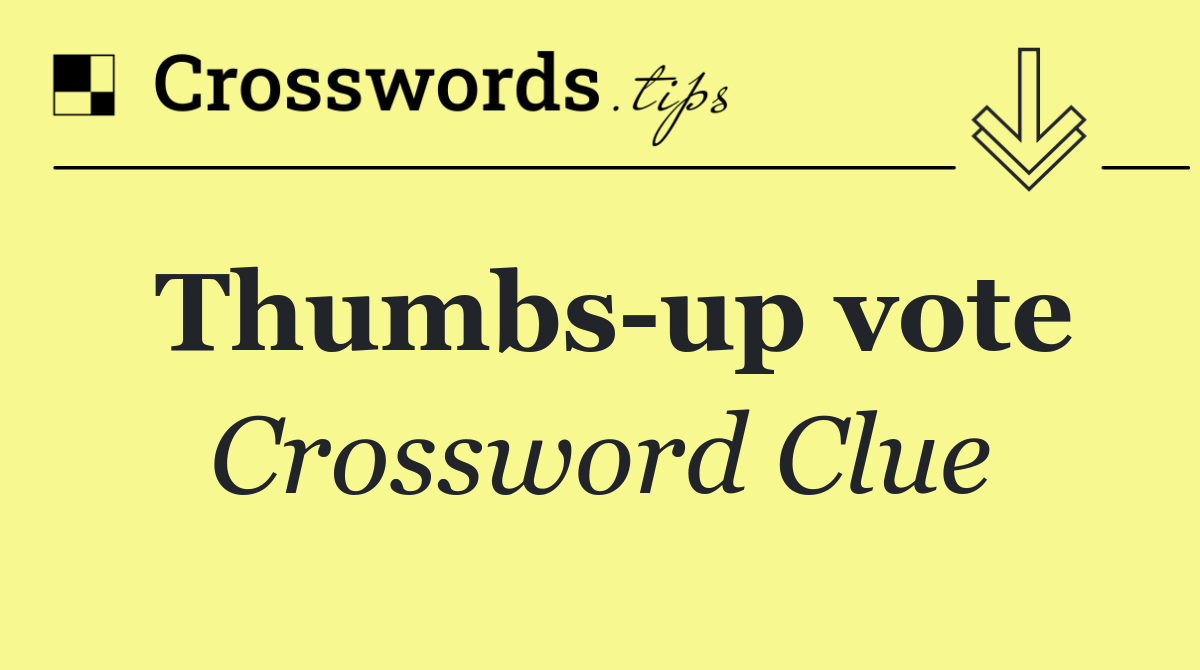 Thumbs up vote