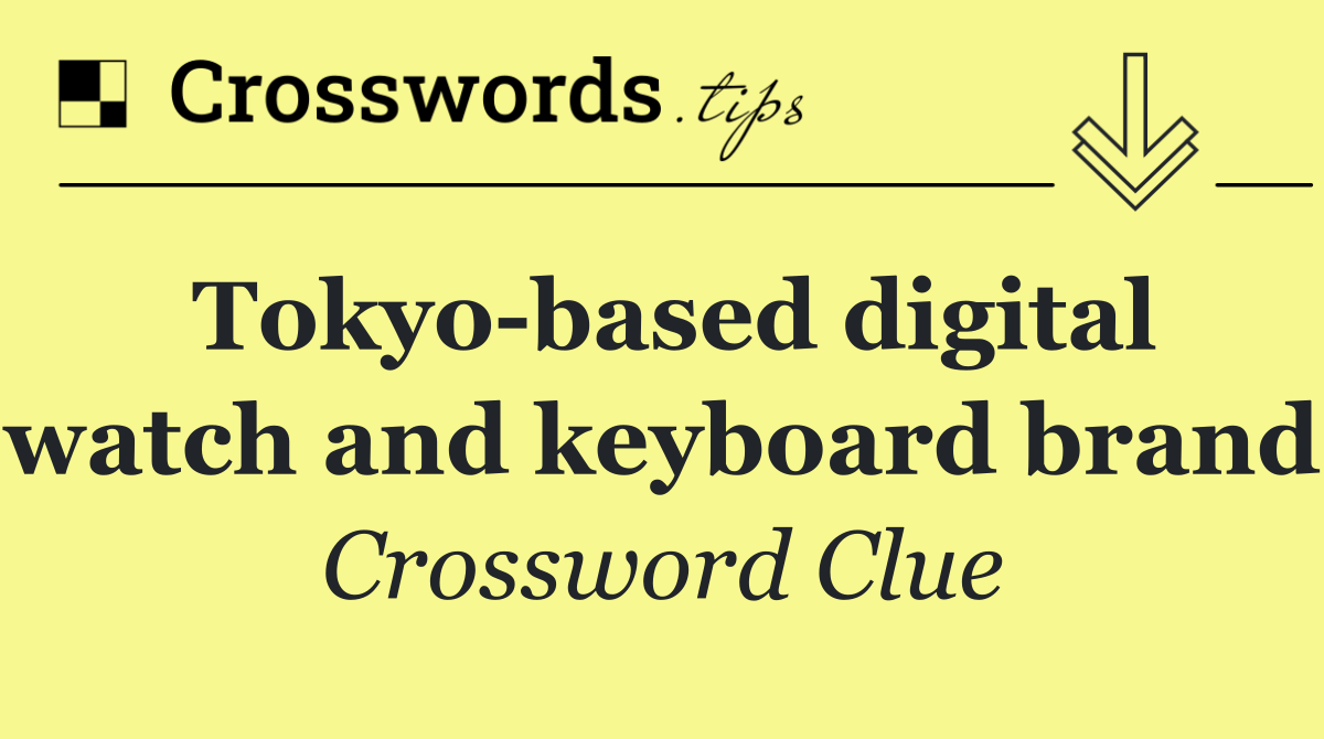 Tokyo based digital watch and keyboard brand