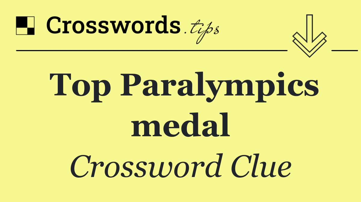 Top Paralympics medal