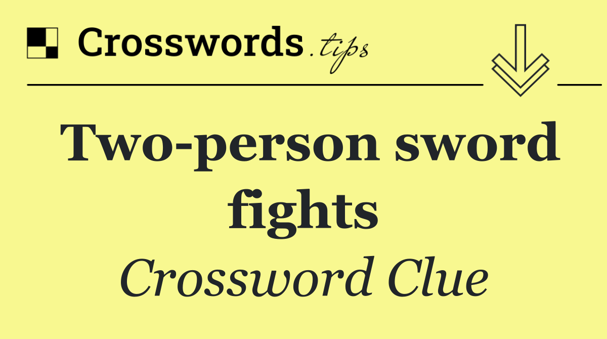 Two person sword fights