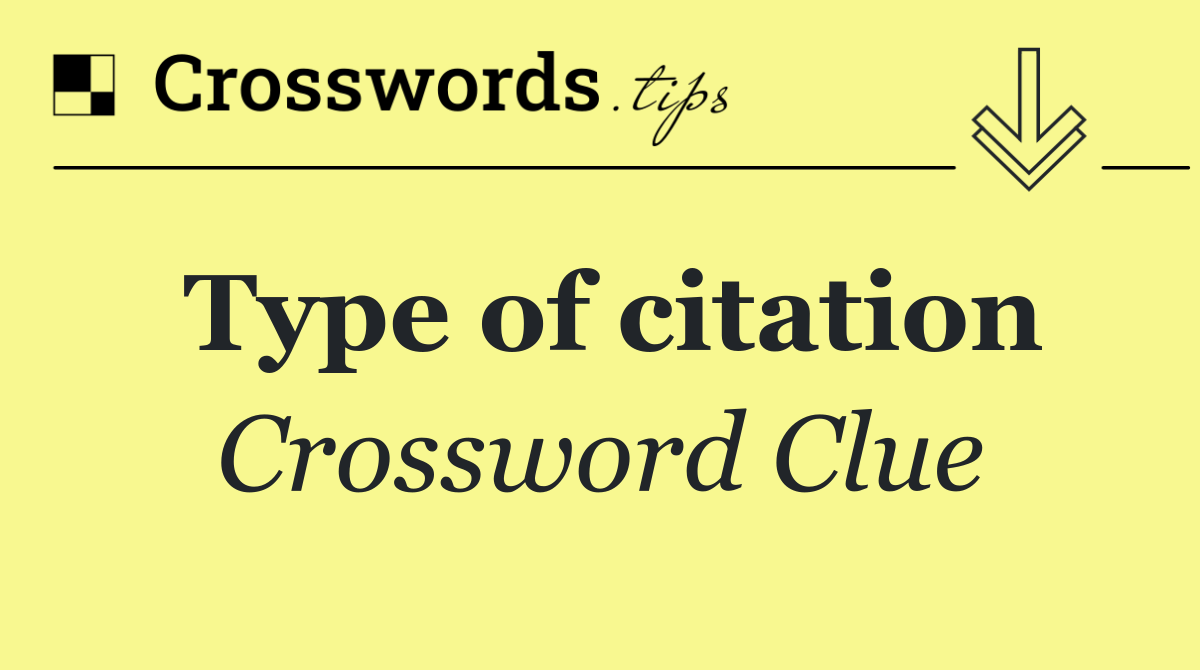 Type of citation