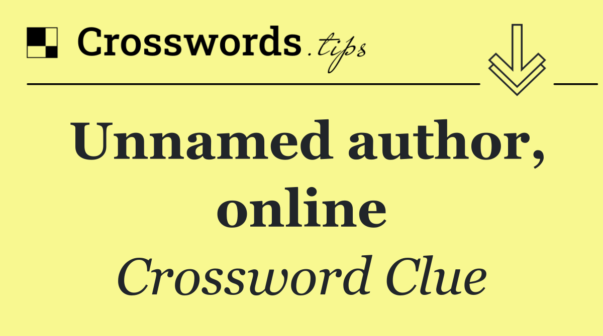 Unnamed author, online
