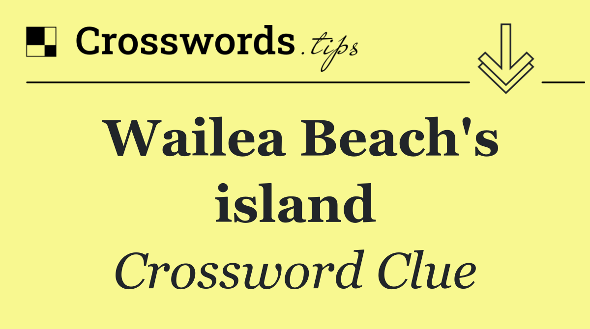 Wailea Beach's island